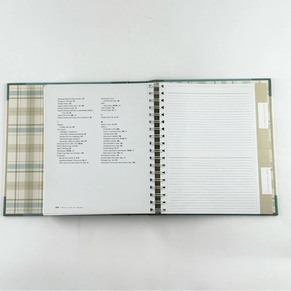 America's Best Lost Recipes Cookbook - Blue and Cream